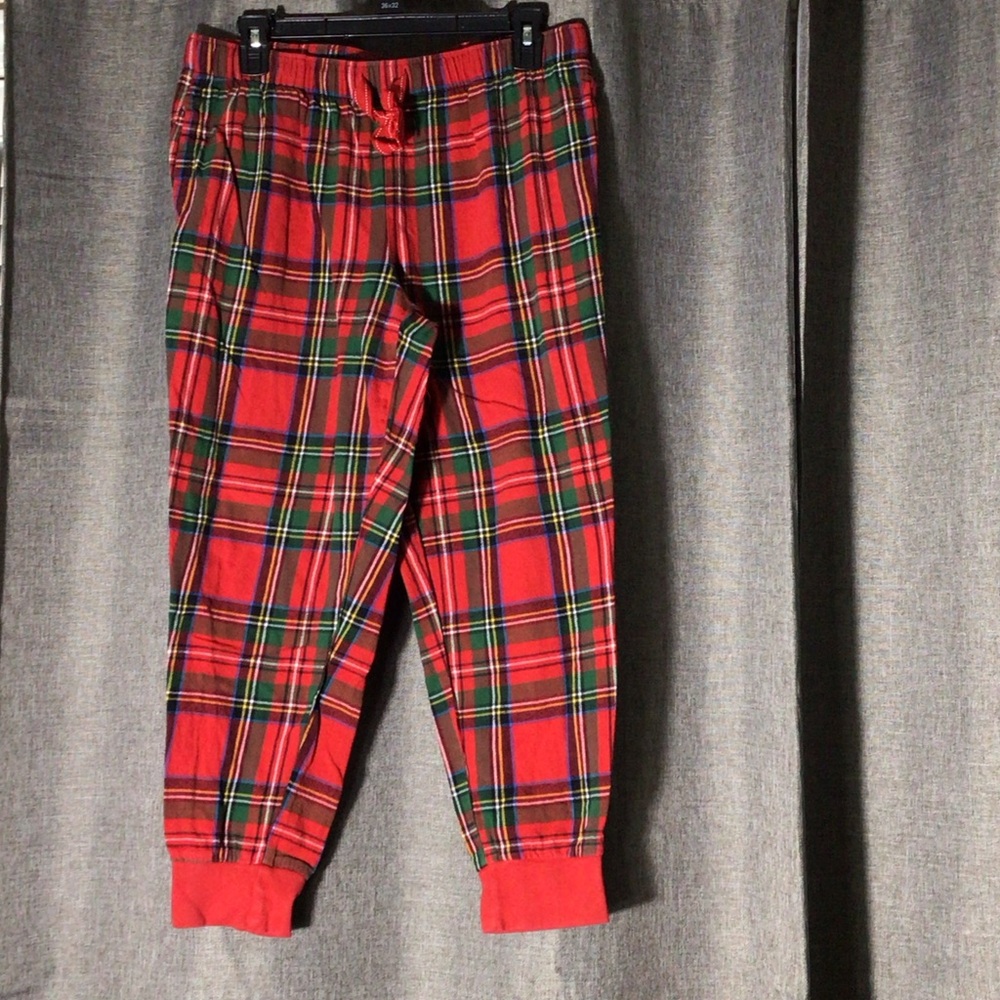 Old Navy Red Plaid jogger Pajama Pants